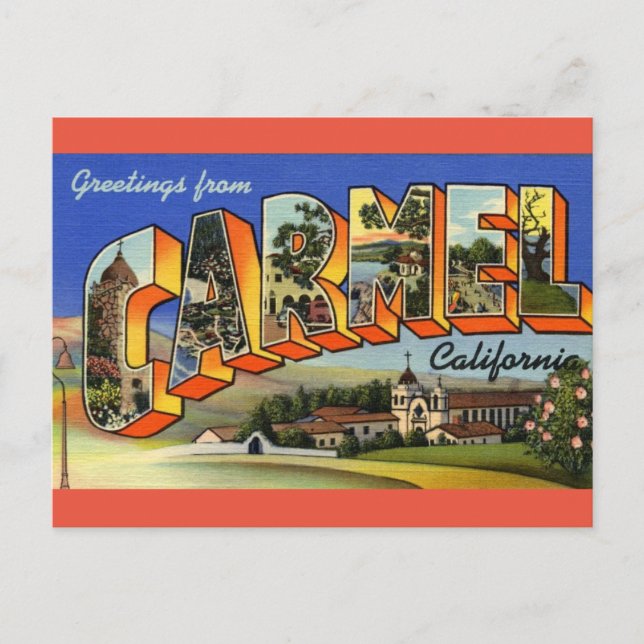 Greetings from Carmel California Postcard (Front)