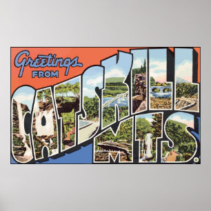 Greetings From Catskill Mts., Vintage Poster