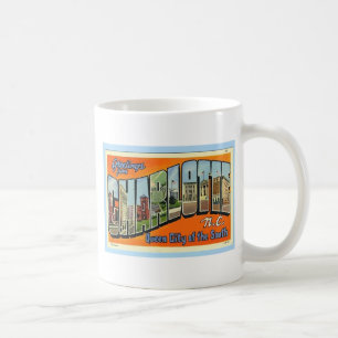 Greetings From Charlotte N.C. , Vintage Coffee Mug