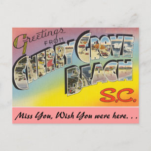 Greetings from Cherry Grove Beach Postcard