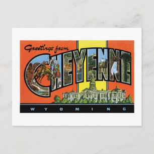 Greetings from Cheyenne,Wyoming! Vintage Post Card