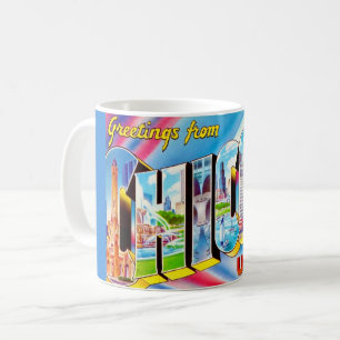 Greetings from Chicago Crazy Colourful Mug