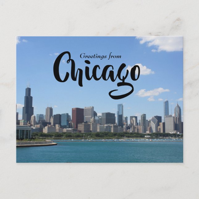 Greetings from Chicago Downtown Postcard (Front)