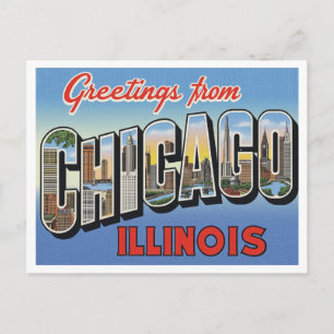 Greetings from Chicago IL Postcard