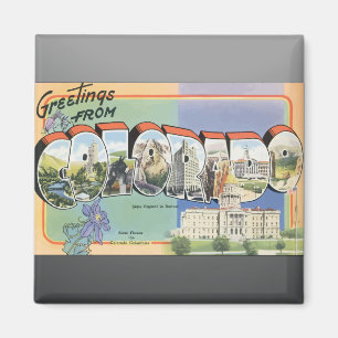 Greetings From Colorado, Vintage Magnet