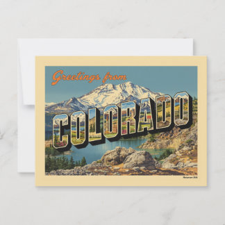 Greetings from Colorado Vintage Postcard