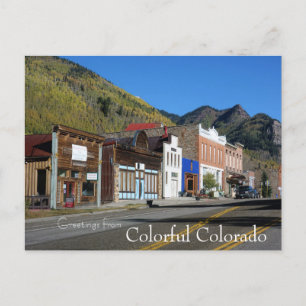 Greetings from Colourful Rico Colorado Postcard