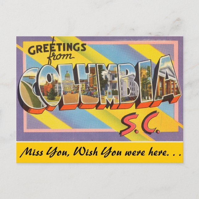 Greetings from Columbia Postcard (Front)