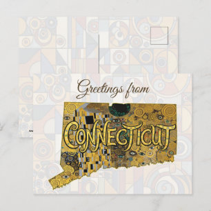 Greetings from Connecticut Postcard
