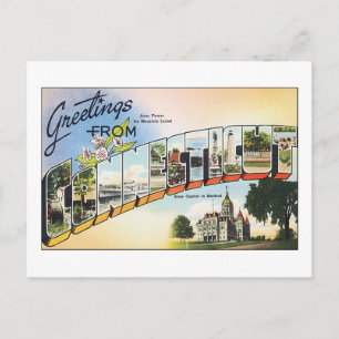 Greetings from Connecticut Postcard