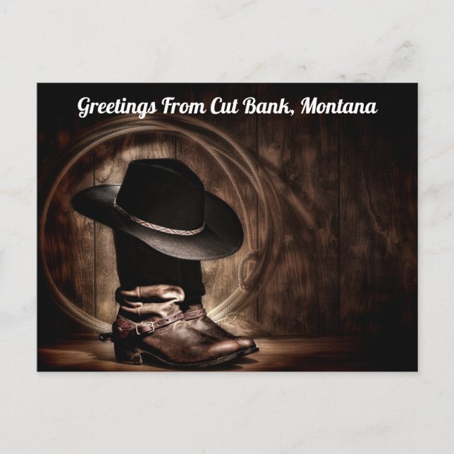Greetings From Cut Bank, Montana Postcard (Front)