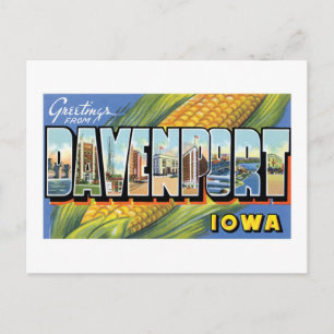 Greetings from Davenport, Iowa! Postcard