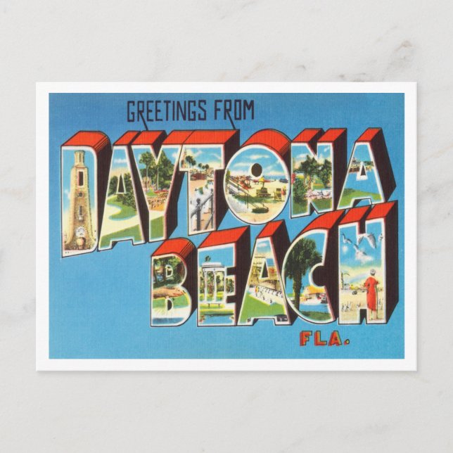 Greetings from Daytona Beach, Florida Travel Postcard (Front)