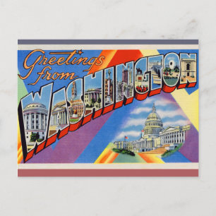 Greetings From DC Postcard