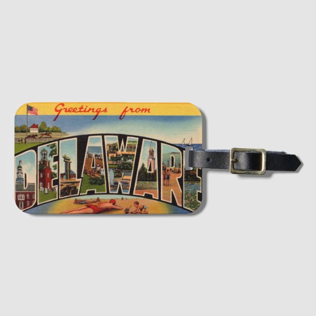Greetings From Delaware  Luggage Tag (Front Horizontal)