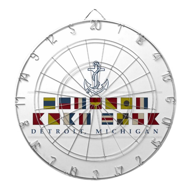 Greetings from Detroit Dartboard (Front)