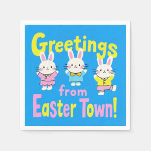 Greetings from Easter Town  Napkin