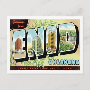 Greetings From Enid Oklahoma US City Postcard