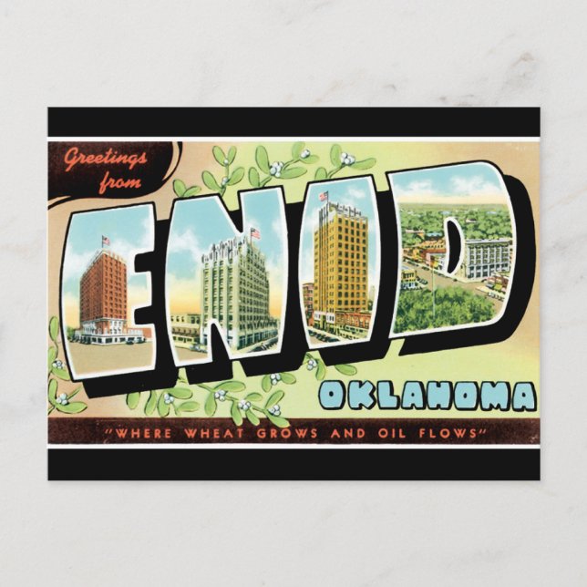 Greetings from Enid Postcard (Front)