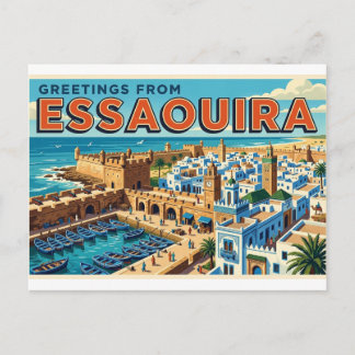 Greetings from Essaouira Vintage Travel Postcard