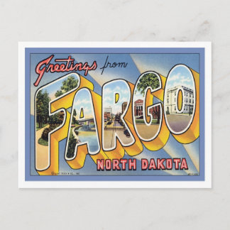Greetings From Fargo North Dakota Postcard
