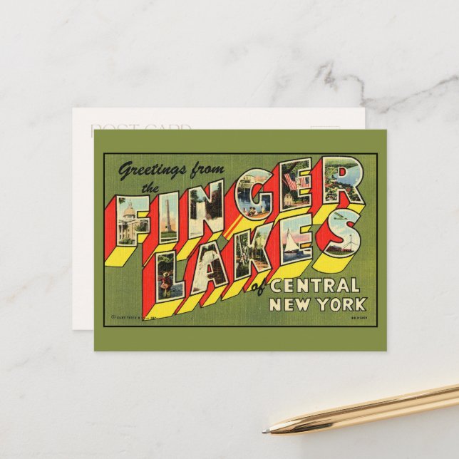 Greetings from Finger Lakes Large Letter Postcard (Front/Back In Situ)