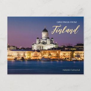 Greetings from Finland Helsinki Scenic Postcard