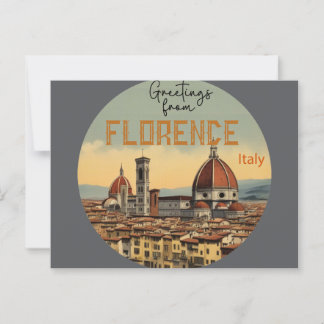 Greetings from Florence Italy Postcard
