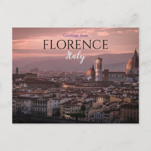 Greetings from Florence Italy Travel Postcard