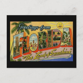 Greetings from Florida Land of Sunshine Postcard