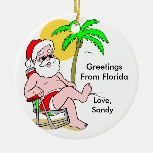 Greetings from Florida ornament (Front)
