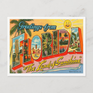 Greetings From Florida Postcard