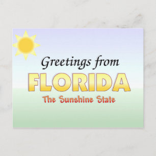Greetings from Florida Postcard