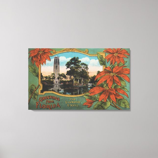 Greetings from Florida the Sunshine State Canvas Print (Front)