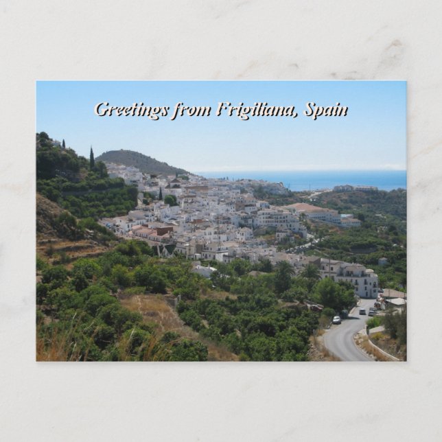 Greetings from Frigiliana, Spain Postcard (Front)