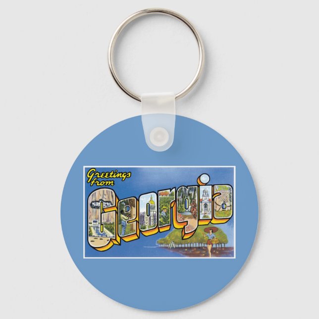 Greetings from Georgia! Keychain (Front)