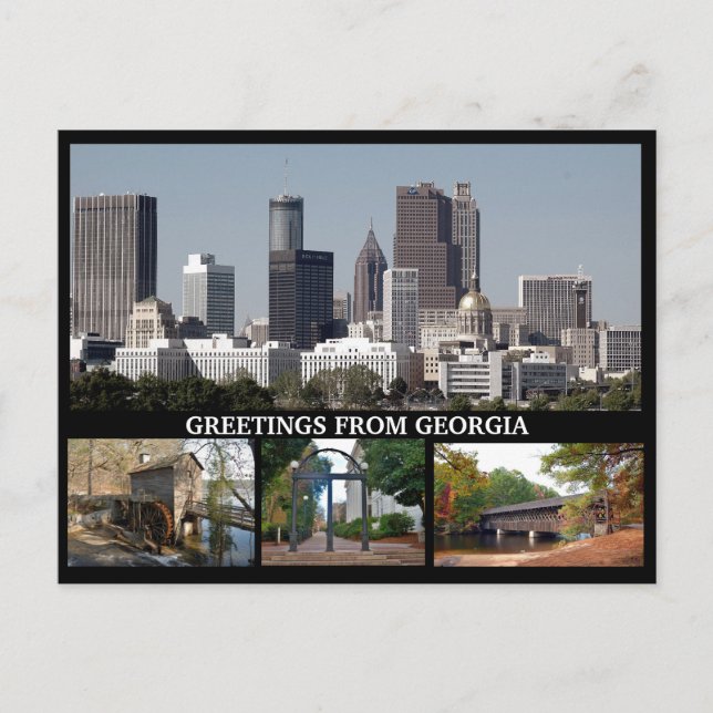 Greetings From Georgia Postcard (Front)
