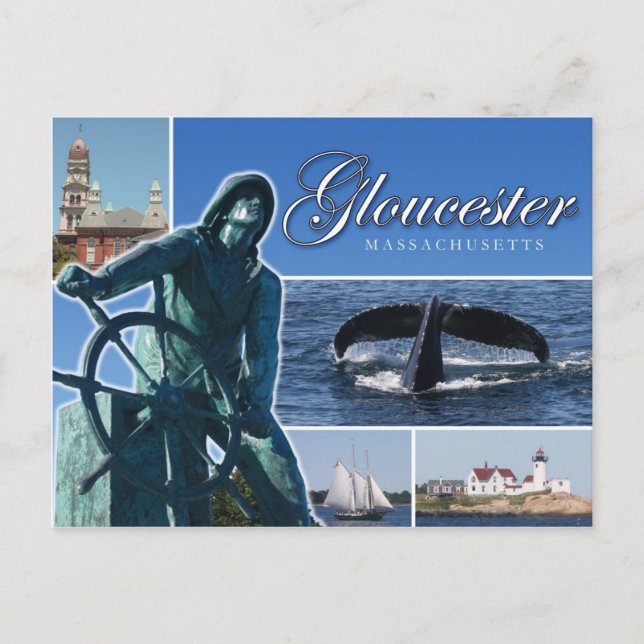 Greetings from Gloucester, MA Postcard (Front)