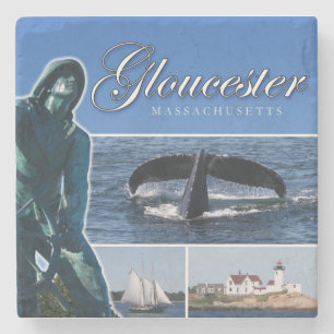 Greetings from Gloucester Stone Coaster