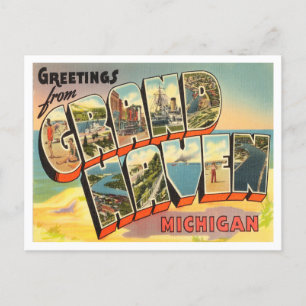 Greetings from Grand Haven, Michigan Travel Postcard