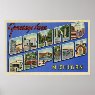 Greetings From Grand Rapids Michigan Poster