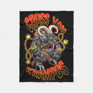 Greetings From Gruss Vom Krampus Christmas Festive Fleece Blanket