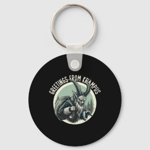 Greetings From Gruss Vom Krampus Christmas Festive Keychain