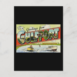 Greetings from Gulfport Mississippi Postcard