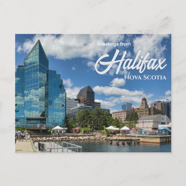 Greetings from Halifax Nova Scotia Postcard Canada (Front)