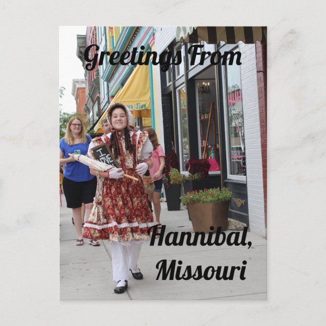 Greetings From Hannibal, Missouri Postcard (Front)