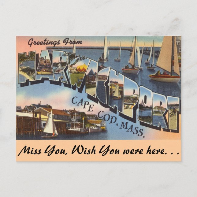 Greetings from Harwichport Postcard (Front)