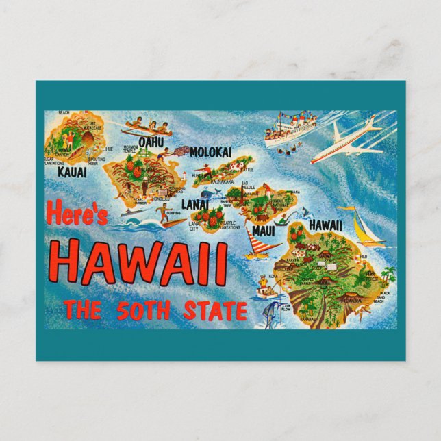 Greetings From Hawaii Postcard (Front)