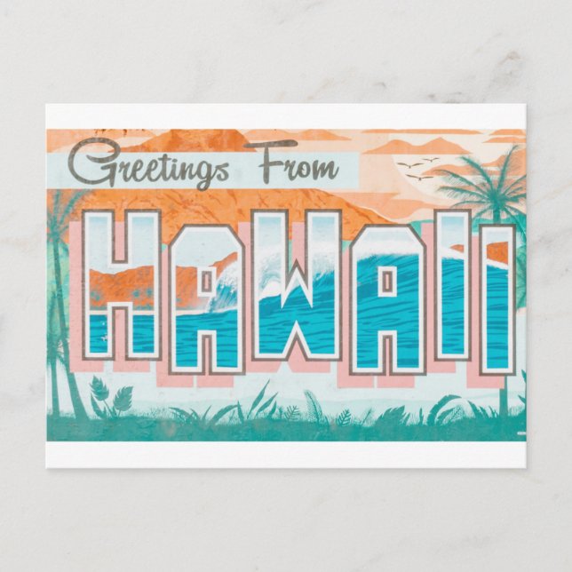 Greetings from hawaii  postcard (Front)