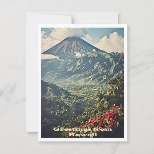Greetings from Hawaii, Travel, Retro Style Postcard